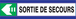 PANNEAU SORTIE DE SECOURS FLECHE A GAUCHE D-SIGN 180X45MM TALIAPLAST - 630410
