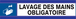 PANNEAU OBLIGATION DE SE LAVER LES MAINS D-SIGN 180X45MM TALIAPLAST - 630501