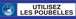 PANNEAU UTILISEZ LES POUBELLES D-SIGN 180X45MM TALIAPLAST - 630503