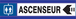 PANNEAU ASCENSEUR FLECHE A GAUCHE D-SIGN 180X45MM TALIAPLAST - 630604