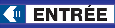 PANNEAU ENTREE FLECHE A GAUCHE D-SIGN 180X45MM TALIAPLAST - 630609