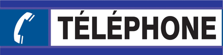 PANNEAU TELEPHONE D-SIGN 180X45MM TALIAPLAST - 630629