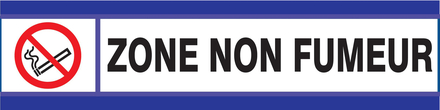 PANNEAU ZONE NON FUMEURS D-SIGN 180X45MM TALIAPLAST - 630639