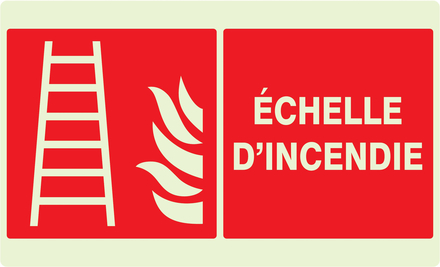 PANNEAU ECHELLE D'INCENDIE LUMINESCENT 330X200MM TALIAPLAST - 631102