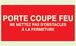 PANNEAU PORTE COUPE-FEU (+ TEXTE) LUMINESCENT 330X200MM TALIAPLAST - 631104
