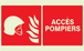 PANNEAU ACCES POMPIERS LUMINESCENT 330X200MM TALIAPLAST - 631105