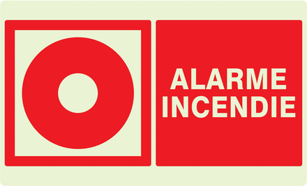 PANNEAU ALARME INCENDIE LUMINESCENT 330X200MM TALIAPLAST - 631106