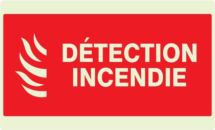 PANNEAU DETECTION INCENDIE LUMINESCENT 330X200MM TALIAPLAST - 631114