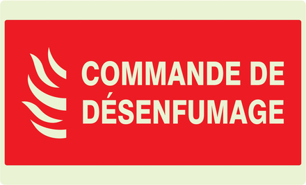 PANNEAU COMMANDE DE DESENFUMAGE LUMINESCENT 330X200MM TALIAPLAST - 631117