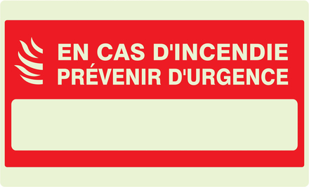 EN CAS D'INCENDIE PREVENIR D'URGENCE LUMINES. 330x200mm TALIAPLAST - 631122