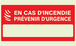 EN CAS D'INCENDIE PREVENIR D'URGENCE LUMINES. 330x200mm TALIAPLAST - 631122