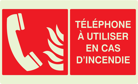 TELEPHONE A UTILISER EN CAS D'INCENDIE LUMIN. 330x200mm TALIAPLAST - 631126