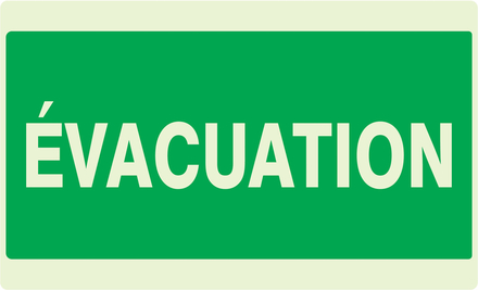 PANNEAU EVACUATION LUMINESCENT 330X200MM TALIAPLAST - 631405