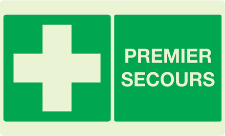 PANNEAU PREMIER SECOURS LUMINESCENT 330X200MM TALIAPLAST - 631406