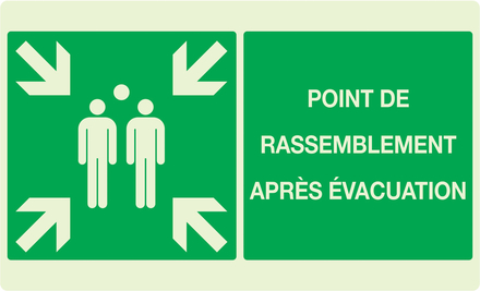 POINT DE RASSEMBLEMENT APRES EVACUATION LUMIN.330x200mm TALIAPLAST - 631408