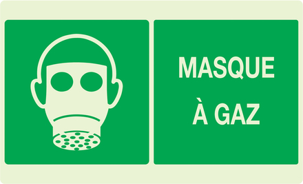 PANNEAU MASQUE A GAZ LUMINESCENT 330X200MM TALIAPLAST - 631411