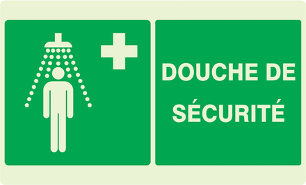 PANNEAU DOUCHE DE SECURITE LUMINESCENT 330X200MM TALIAPLAST - 631413