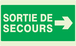SORTIE DE SECOURS FLECHE A DROITE LUMINESCENT 330x200mm TALIAPLAST - 631415