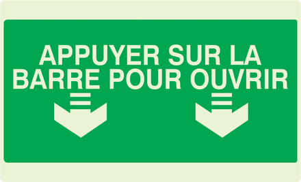 APPUYER SUR LA BARRE POUR OUVRIR LUMINESCENT 330x200mm TALIAPLAST - 631421