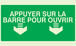 APPUYER SUR LA BARRE POUR OUVRIR LUMINESCENT 330x200mm TALIAPLAST - 631421