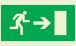 PANNEAU EVACUATION VERS SORTIE DROITE LUMINESCENT 330X200MM TALIAPLAST - 631425