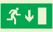 PANNEAU EVACUATION SORTIE BAS DROITE LUMINESCENT 330X200MM TALIAPLAST - 631426