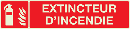PANNEAU EXTINCTEUR D'INCENDIE LUMINESCENT 330X75MM TALIAPLAST - 635101