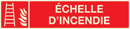 PANNEAU ECHELLE D'INCENDIE LUMINESCENT 330X75MM TALIAPLAST - 635102