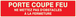 PANNEAU PORTE COUPE-FEU (+ TEXTE) LUMINESCENT 330X75MM TALIAPLAST - 635104