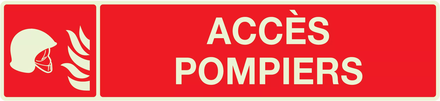 PANNEAU ACCES POMPIERS LUMINESCENT 330X75MM TALIAPLAST - 635105