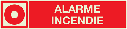 PANNEAU ALARME INCENDIE LUMINESCENT 330X75MM TALIAPLAST - 635106