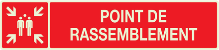 POINT DE RASSEMBLEMENT (INCENDIE) LUMINESCENT 330x75mm TALIAPLAST - 635111