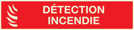 PANNEAU DETECTION D'INCENDIE LUMINESCENT 330X75MM TALIAPLAST - 635114