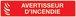 PANNEAU AVERTISSEUR D'INCENDIE LUMINESCENT 330X75MM TALIAPLAST - 635115