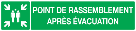 Point de rassemblement apres evacuation lumin. 330x75mm TALIAPLAST - 635408