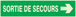 SORTIE DE SECOURS FLECHE A DROITE LUMINESCENT 330x75mm TALIAPLAST - 635415