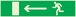 PANNEAU EVACUATION VERS SORTIE GAUCHE LUMINESCENT 330X75MM TALIAPLAST - 635424