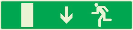 PANNEAU EVACUATION SORTIE BAS GAUCHE LUMINESCENT 330X75MM TALIAPLAST - 635427