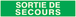 PANNEAU SORTIE DE SECOURS LUMINESCENT 330X75MM TALIAPLAST - 635432