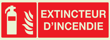 PANNEAU EXTINCTEUR D'INCENDIE LUMINESCENT 330X120MM TALIAPLAST - 636101