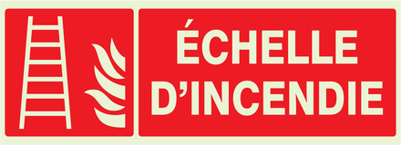 PANNEAU ECHELLE D'INCENDIE LUMINESCENT 330X120MM TALIAPLAST - 636102