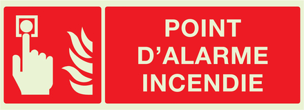 PANNEAU POINT D'ALARME INCENDIE LUMINESCENT 330X120MM TALIAPLAST - 636103