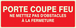 PANNEAU PORTE COUPE-FEU (+ TEXTE) LUMINESCENT 330X120MM TALIAPLAST - 636104