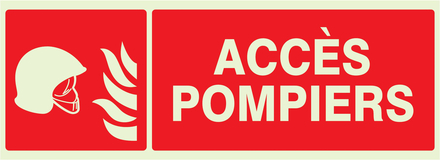 PANNEAU ACCES POMPIERS LUMINESCENT 330X120MM TALIAPLAST - 636105