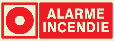 PANNEAU ALARME INCENDIE LUMINESCENT 330X120MM TALIAPLAST - 636106