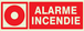 PANNEAU ALARME INCENDIE LUMINESCENT 330X120MM TALIAPLAST - 636106