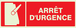 PANNEAU ARRET D'URGENCE LUMINESCENT 330X120MM TALIAPLAST - 636110