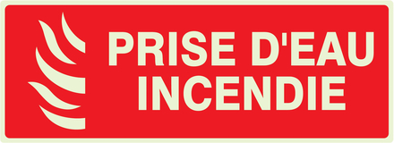 PANNEAU PRISE D'EAU INCENDIE LUMINESCENT 330X120MM TALIAPLAST - 636113