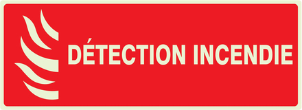 PANNEAU DETECTION D'INCENDIE LUMINESCENT 330X120MM TALIAPLAST - 636114