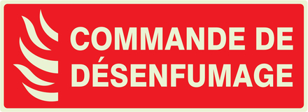 PANNEAU COMMANDE DE DESENFUMAGE LUMINESCENT 330X120MM TALIAPLAST - 636117